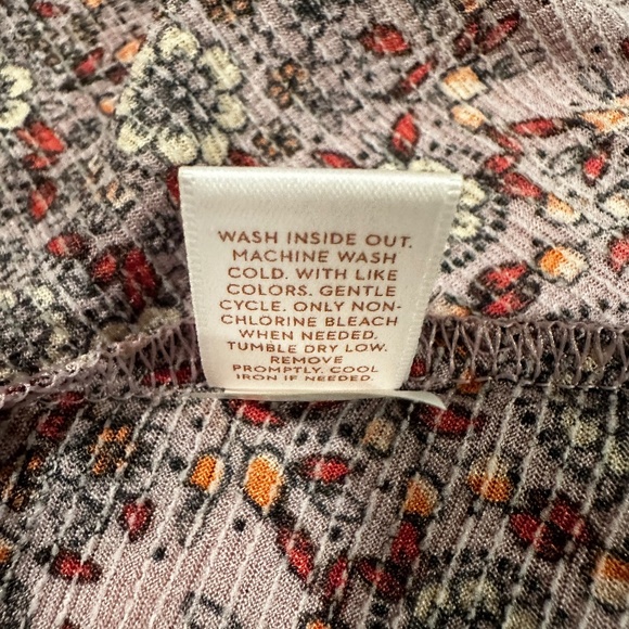 LC LAUREN CONRAD Top Peplum Crochet Dusk Pink Floral Sleeveless Large - Picture 10 of 10